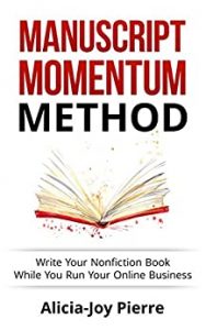 image of book cover manuscript momentum write your nonfiction book while you run your online business